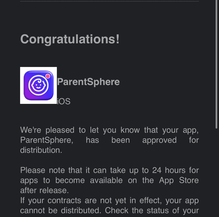 App Store Connect approval